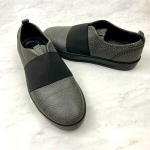 ECCO Women's Stretchy Band Slip On Platform Sneakers Shoes Gray Black Size 9